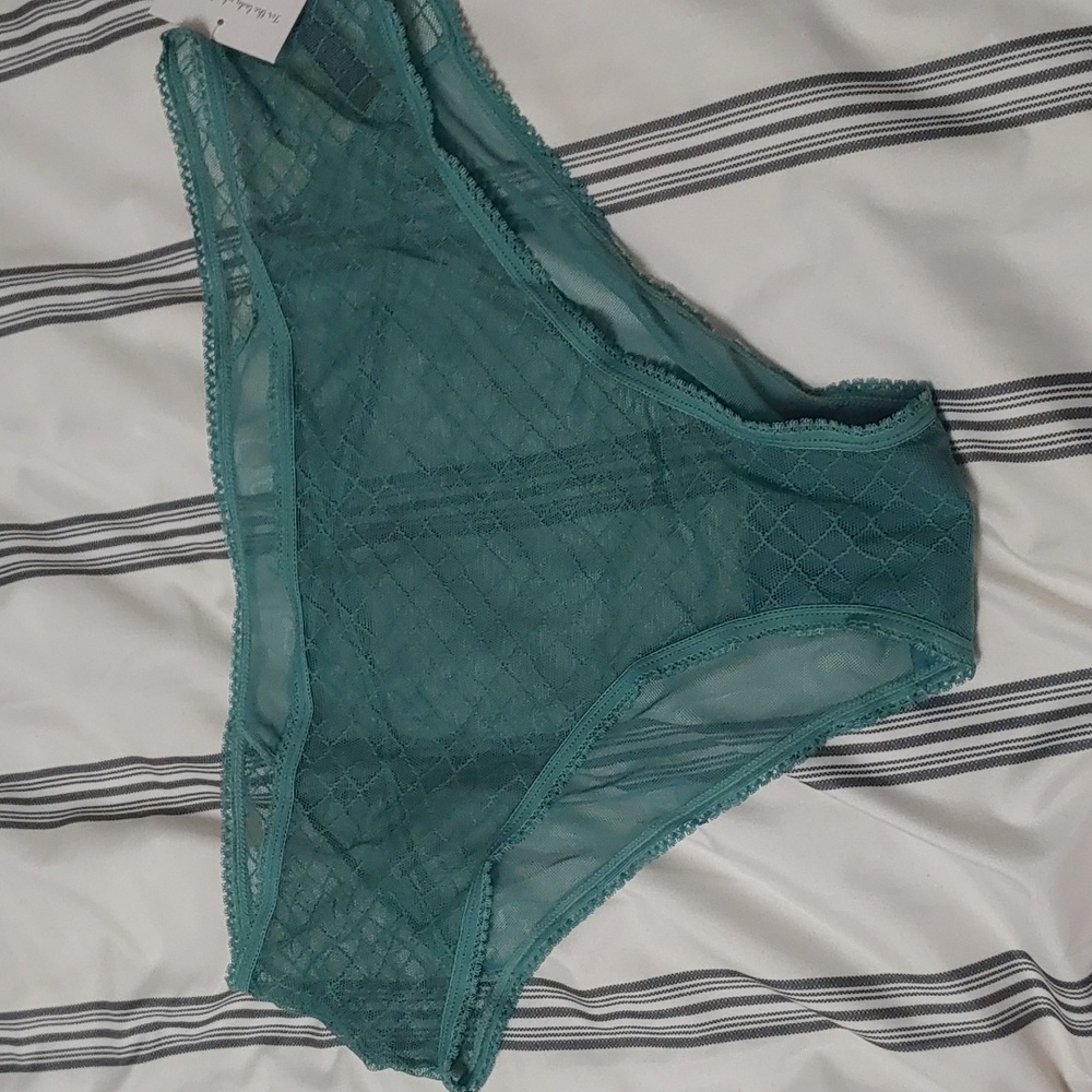 Green lace underwear